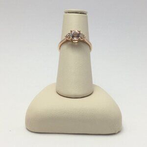 Jewelry engagement ring 1.25ct morganite round 14kt rose gold size 6.5 elegant
